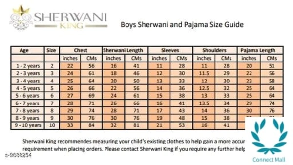 Elegant Kids Boys Sherwanis - 5-6 Years, Cotton Blend, Embroidered, Pack of :1